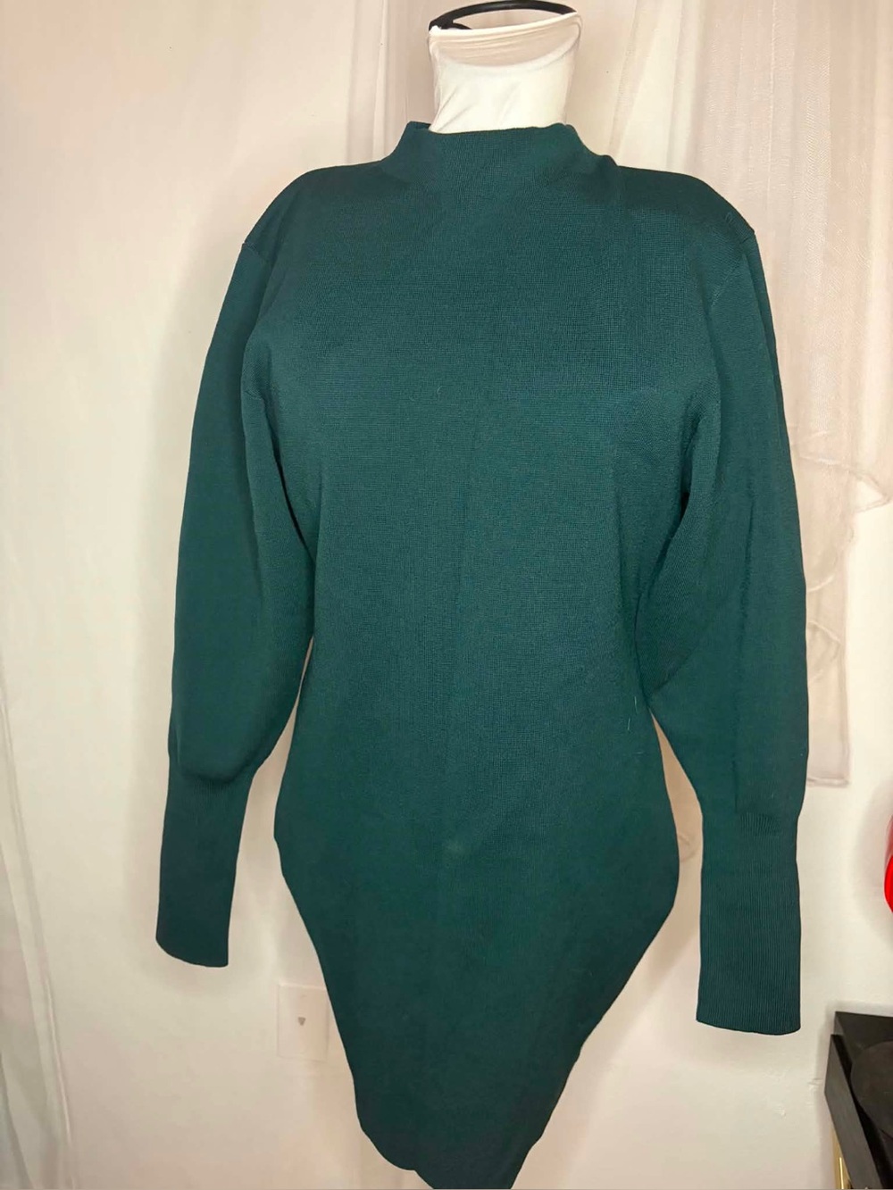 Express Green Long Sleeve Bodycon Dress medium